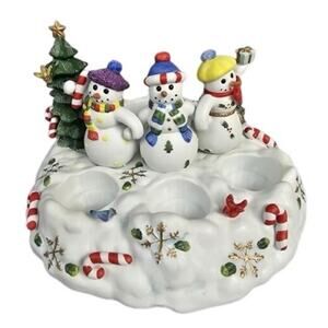 Partylite Christmas Snowbell Tea Light Pillar Holder In Original Box P7650